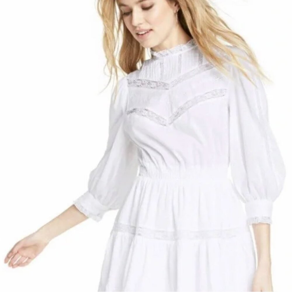 LoveShackFancy x Target | Talulah White Pintuck Yoke Mini Dress | Size XXS